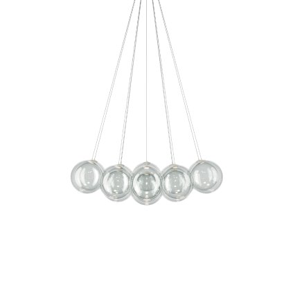 Lodes Random Cloud 14 ø28, závěsné svítidlo LED 14 x 5W 2700K, čiré sklo, rozměr 125x112cm