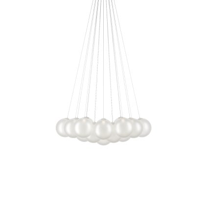 Lodes Random Cloud 19 ø23, závěsné svítidlo LED 19 x 5W 2700K, bílé sklo, rozměr 115x103cm