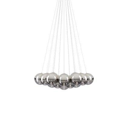 Lodes Random Cloud 19 ø23, závěsné svítidlo LED 19 x 5W 2700K, chromové sklo, rozměr 115x103cm