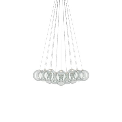 Lodes Random Cloud 19 ø23, závěsné svítidlo LED 19 x 5W 3000K, čiré sklo, rozměr 115x103cm