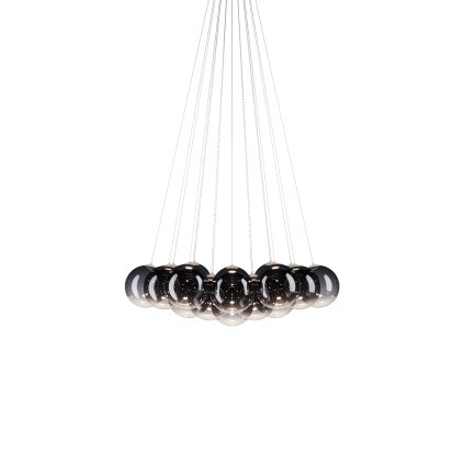 Lodes Random Cloud 19 ø23, závěsné svítidlo LED 19 x 5W 3000K, kouřové sklo, rozměr 115x103cm