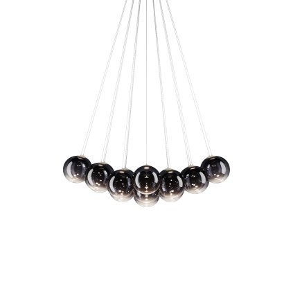 Lodes Random Cloud 23 ø23, závěsné svítidlo LED 23 x 5W 2700K, kouřové sklo, rozměr 141x115cm
