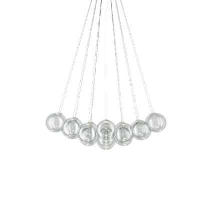 Lodes Random Cloud 23 ø23, závěsné svítidlo LED 23 x 5W 3000K, čiré sklo, rozměr 141x115cm