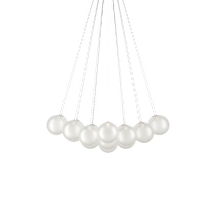 Lodes Random Cloud 23 ø23, závěsné svítidlo LED 23 x 5W 3000K, bílé sklo, rozměr 141x115cm