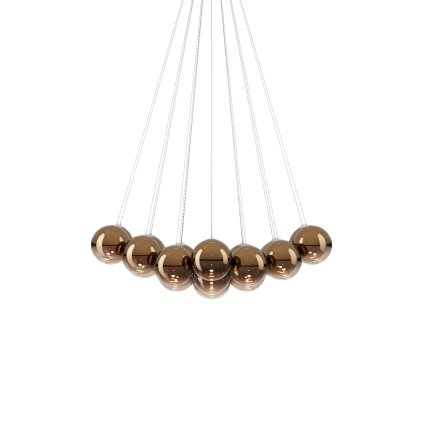Lodes Random Cloud 23 ø23, závěsné svítidlo LED 23 x 5W 3000K, bronzové sklo, rozměr 141x115cm