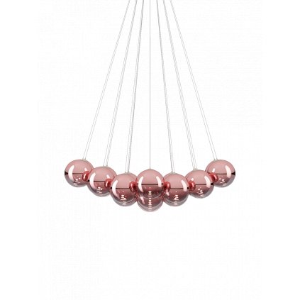 Lodes Random Cloud 23 ø23, závěsné svítidlo LED 23 x 5W 3000K, červeno-zlaté sklo, rozměr 141x115cm