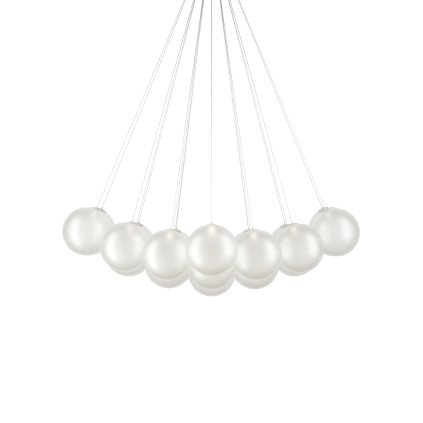 Lodes Random Cloud 23 ø28, závěsné svítidlo LED 23 x 5W 2700K, bílé sklo, rozměr 172x139cm