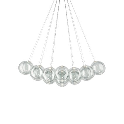 Lodes Random Cloud 23 ø28, závěsné svítidlo LED 23 x 5W 3000K, čiré sklo, rozměr 172x139cm