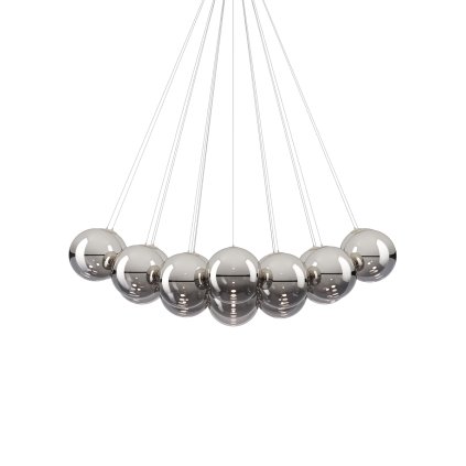 Lodes Random Cloud 23 ø28, závěsné svítidlo LED 23 x 5W 3000K, chromové sklo, rozměr 172x139cm