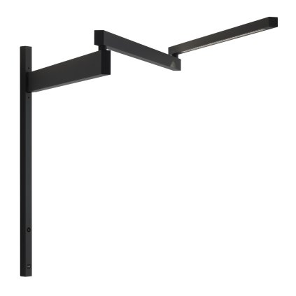 Flos Black Flag, černé nástěnné skládací svítidlo s přímým a nepřímým světlem, 75W LED 2700K, 353cm