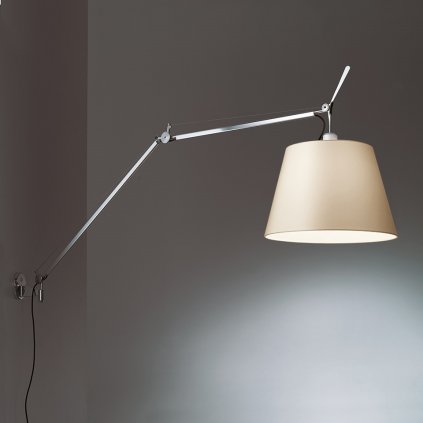 Artemide Tolomeo Wall Mega se stmívačem, 1x150W E27, pergamenové svítínítko prům. 36cm, max. délka 185cm