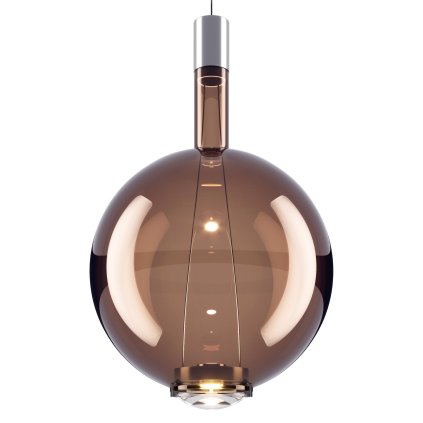 Lodes Sky-Fall Round Large, závěsné svítidlo z bronzového skla, 14W LED 2700K dim, průměr 34cm