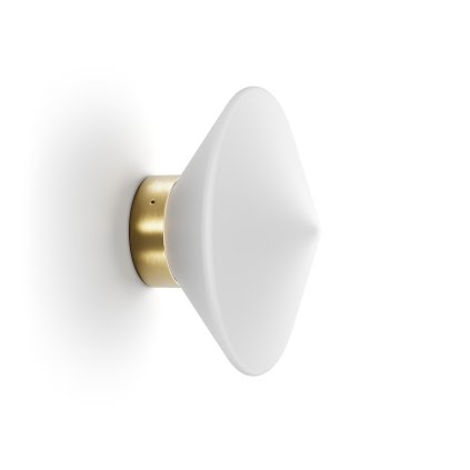 Il Fanale Foam, nástěnné svítidlo, 1xE27 max 10W, mosaz/mléčné sklo, prům. 20cm, IP44