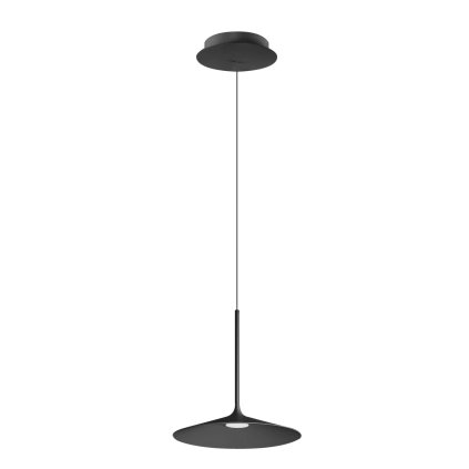 Linea Light Poe_P1, moderní černé závěsné svítidlo LED 7W 3000K, průměr 17,5cm