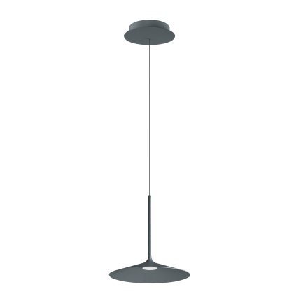 Linea Light Poe_P1, moderní šedé závěsné svítidlo LED 7W 3000K, průměr 17,5cm