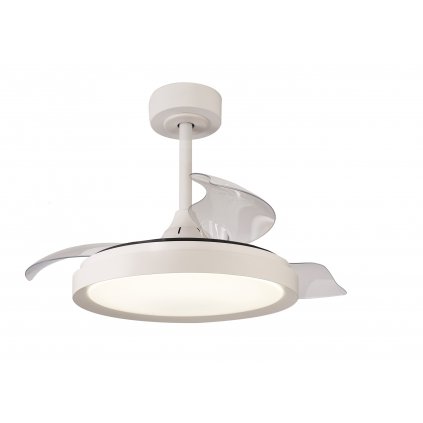 Mantra Mistral Mini, rozvinovací ventilátor se svítidlem a dálk. ovladačem, LED 40W 3000-6500K, bílá, průměr 45/91cm