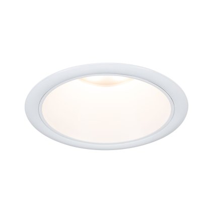 Paulmann Cole Coin, bodovka v bílé úpravě, 1x6W LED 2700K tříkrokové stmívání, prům. 8,8cm, IP44