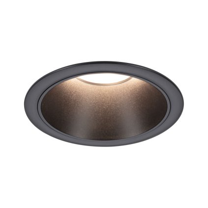 Paulmann Cole Coin, bodovka v černé úpravě, 1x6W LED 2700K tříkrokové stmívání, prům. 8,8cm, IP44