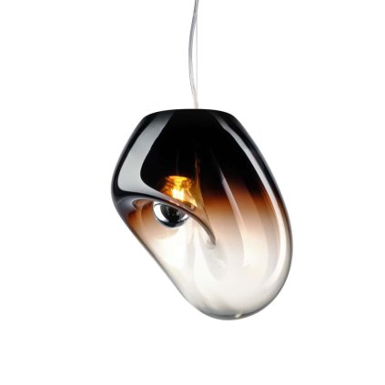 Leucos Lightbody S, závěsné svítidlo z vínového skla se stmíváním, 1x max.10W LED E27, výška 28-33cm