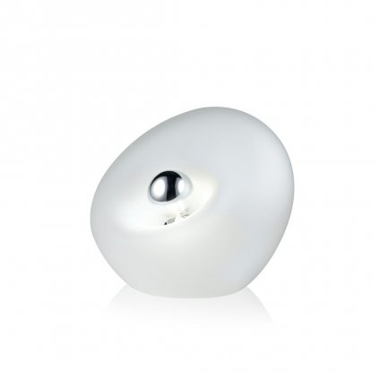 Leucos Lightbody T, stolní lampa z čirého skla se satinovaným povrchem, 1x max10W LED E27, výška 28-33cm