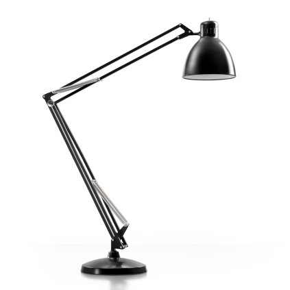 Leucos JJ Great, černá stojací lampa se stmívačem, 1x45W LED 2700/3000K, výška 285cm