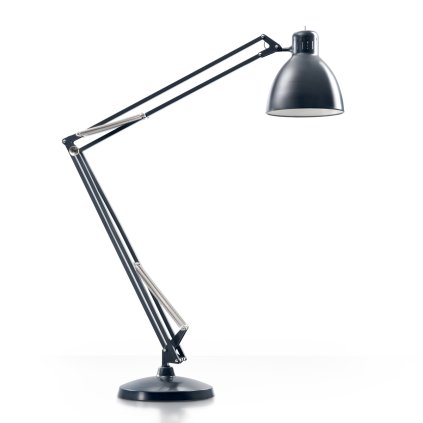 Leucos JJ Great, modrá stojací lampa se stmívačem, 1x45W LED 2700/3000K, výška 285cm