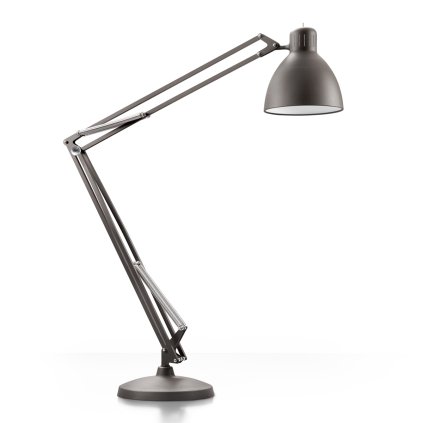 Leucos JJ Great, šedá stojací lampa se stmívačem, 1x45W LED 2700/3000K, výška 285cm