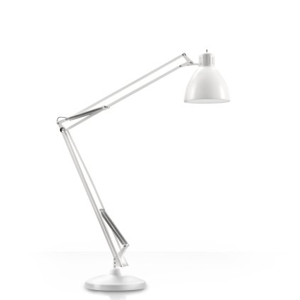 Leucos JJ Big, bílá stojací lampa se stmívačem, 1x45W LED 2700/3000K, výška 225cm