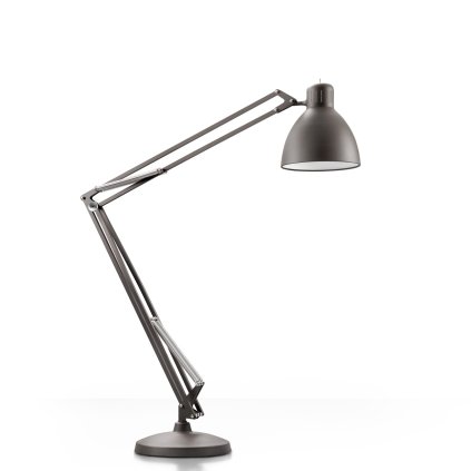 Leucos JJ Big, šedá stojací lampa se stmívačem, 1x45W LED 2700/3000K, výška 225cm