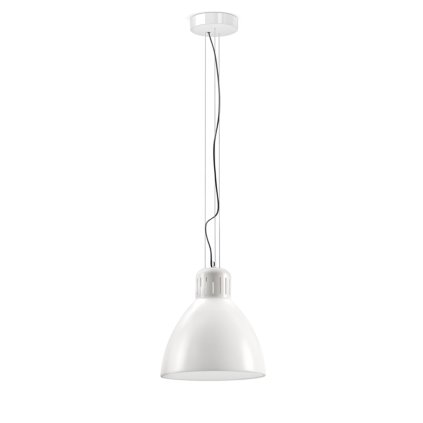Leucos JJ Big, bílé závěsné svítidlo, 1x45W LED 2700/3000K stmívatelné, průměr 41cm