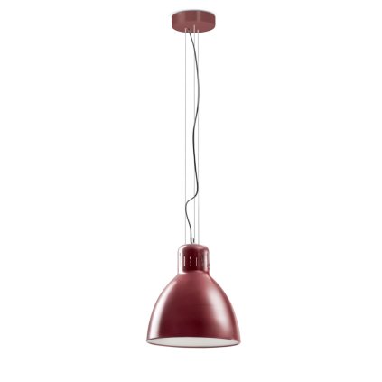 Leucos JJ Big, červené závěsné svítidlo, 1x45W LED 2700/3000K stmívatelné, průměr 41cm