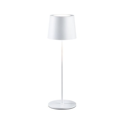 Paulmann Gilo, bílá lampička na baterii, 2,8W LED 2700K dotykové ovládání, výška 35cm, IP44