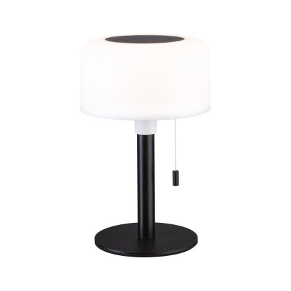 Paulmann Bartja, černá solární lampička na baterii, 1,6W LED 2700K, výška 24cm, IP44