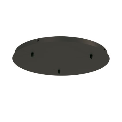 Mantra Elsa, černá stropní rozeta pro tři závěsy, průměr 50cm