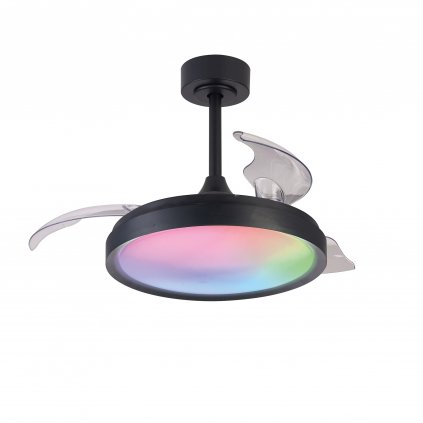 Mantra Siberia Mini, rozvinovací ventilátor se svítidlem a dálk. ovladačem, LED 40W 3000-6500K+RGB, bílá, průměr 45/91cm