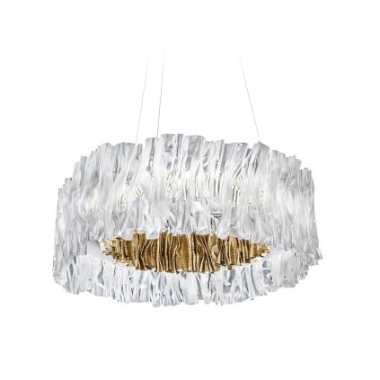Slamp Accordéon, designové svítidlo se zlatou, 52W 3000K stmívatelné, prům. 57cm