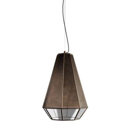 Il Fanale Massira, moderní lustr z perforovaného plechu, 1x15W E27, výška 47,5cm