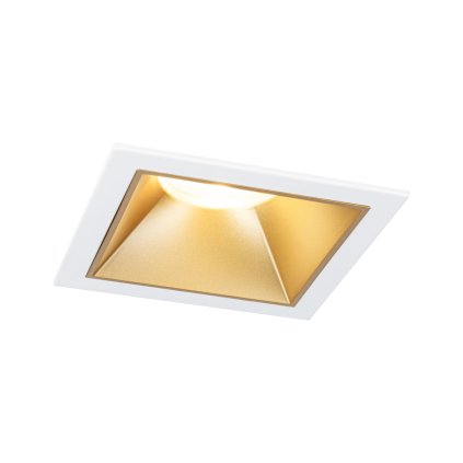 Paulmann Cole Coin, bodovka v bílo-zlaté úpravě, 1x6W LED 2700K tříkrokové stmívání, 8,8x8,8cm, IP44