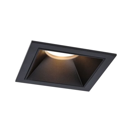 Paulmann Cole Coin, bodovka v černé úpravě, 1x6W LED 2700K tříkrokové stmívání, 8,8x8,8cm, IP44