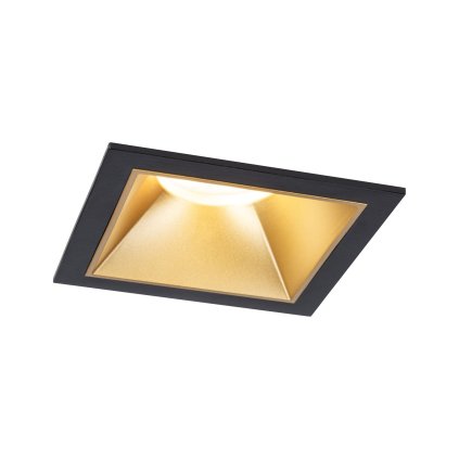 Paulmann Cole Coin, bodovka v černo-zlaté úpravě, 1x6W LED 2700K tříkrokové stmívání, 8,8x8,8cm, IP44