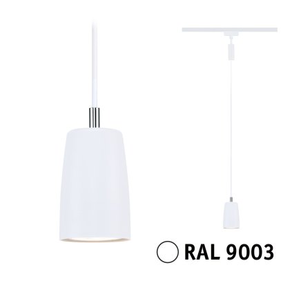 Paulmann Cover, závěsné svítidla pro Urail system, max. 1x10W GU10, signální bílá/chrom