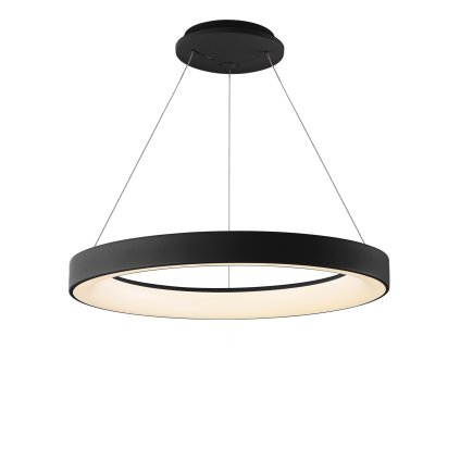 Mantra Niseko II, závěsné kruhové svítidlo LED 40W, 2700-5000K, dálk. ovládání, černá, průměr 50cm