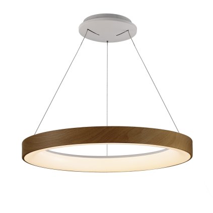 Mantra Niseko II, závěsné kruhové svítidlo LED 40W, 2700-5000K, dálk. ovládání, dřevěná, průměr 50cm