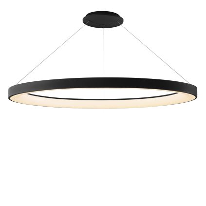 Mantra Niseko II, závěsné kruhové svítidlo LED 66W, 2700-5000K, dálk. ovládání, černá, průměr 90cm