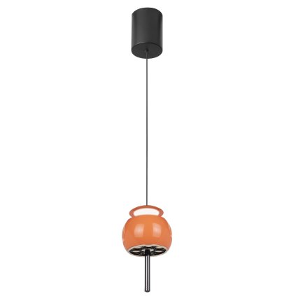Mantra Roller, stahovací závěsné svítidlo se svícením nahoru/dolů LED 12W, 3000K, oranžová, průměr 9,6cm