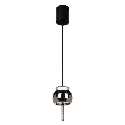 Mantra Roller, stahovací závěsné svítidlo se svícením nahoru/dolů LED 12W, 3000K, černý chrom, průměr 9,6cm