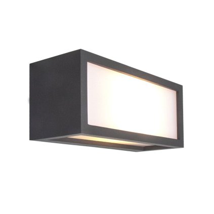 Mantra Utah, antracitové venkovní nástěnné svítidlo 1xE27 20W, šířka 25cm, IP65
