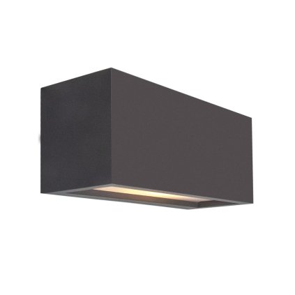 Mantra Utah, antracitové venkovní nástěnné svítidlo 1xE27 20W, šířka 25cm, IP65, svítí nahoru/dolů