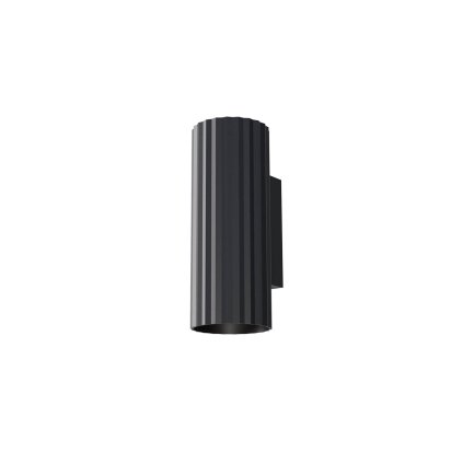 Redo Delphi, černé nástěnné svítidlo 2x7W GU10, ø7cm, výška 18cm