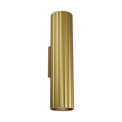 Redo Delphi, zlaté nástěnné svítidlo 2x7W GU10, ø7cm, výška 25cm